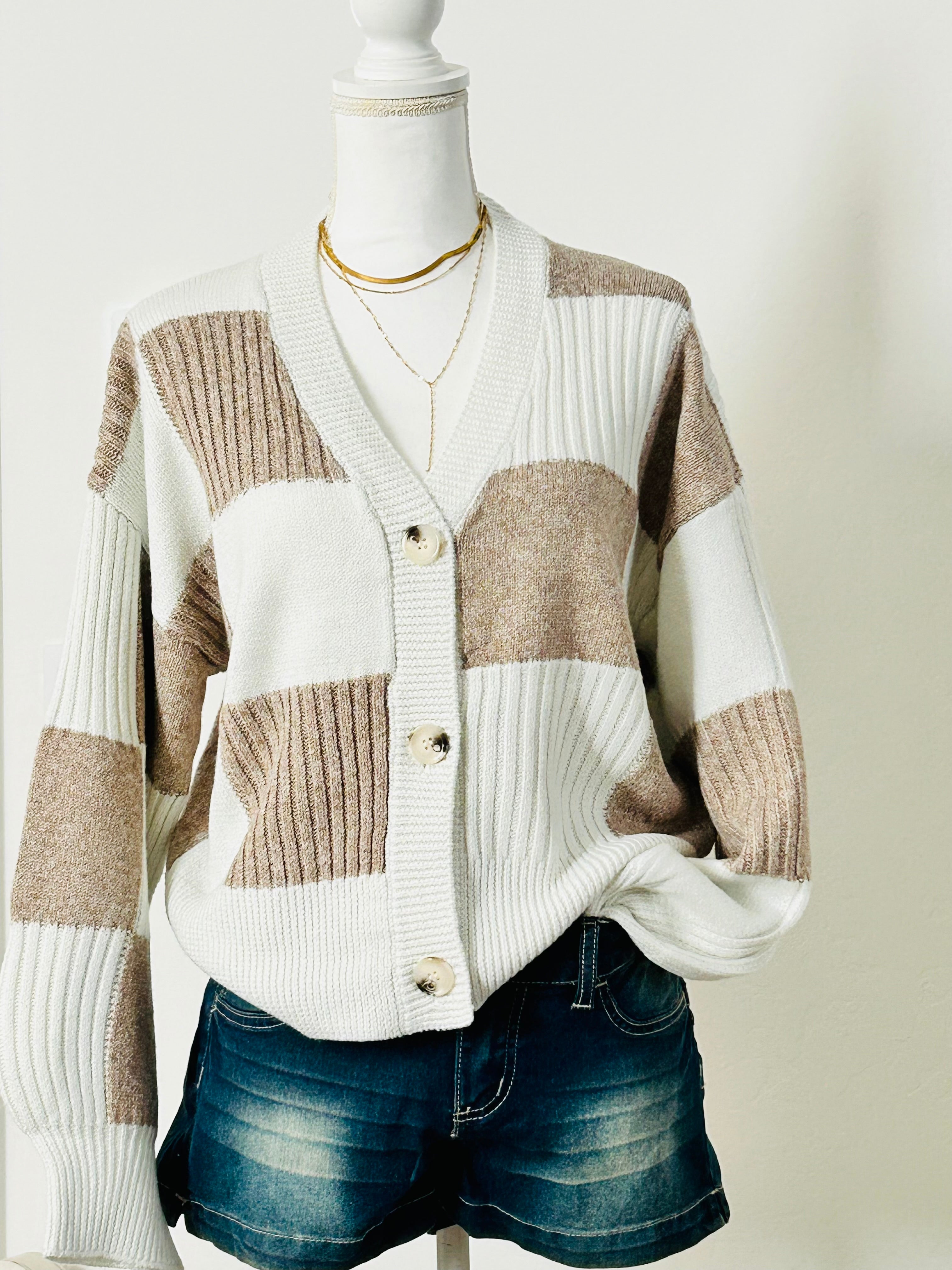 Sophia Checkerboard Cardigan – Sparkle Creations by Lily