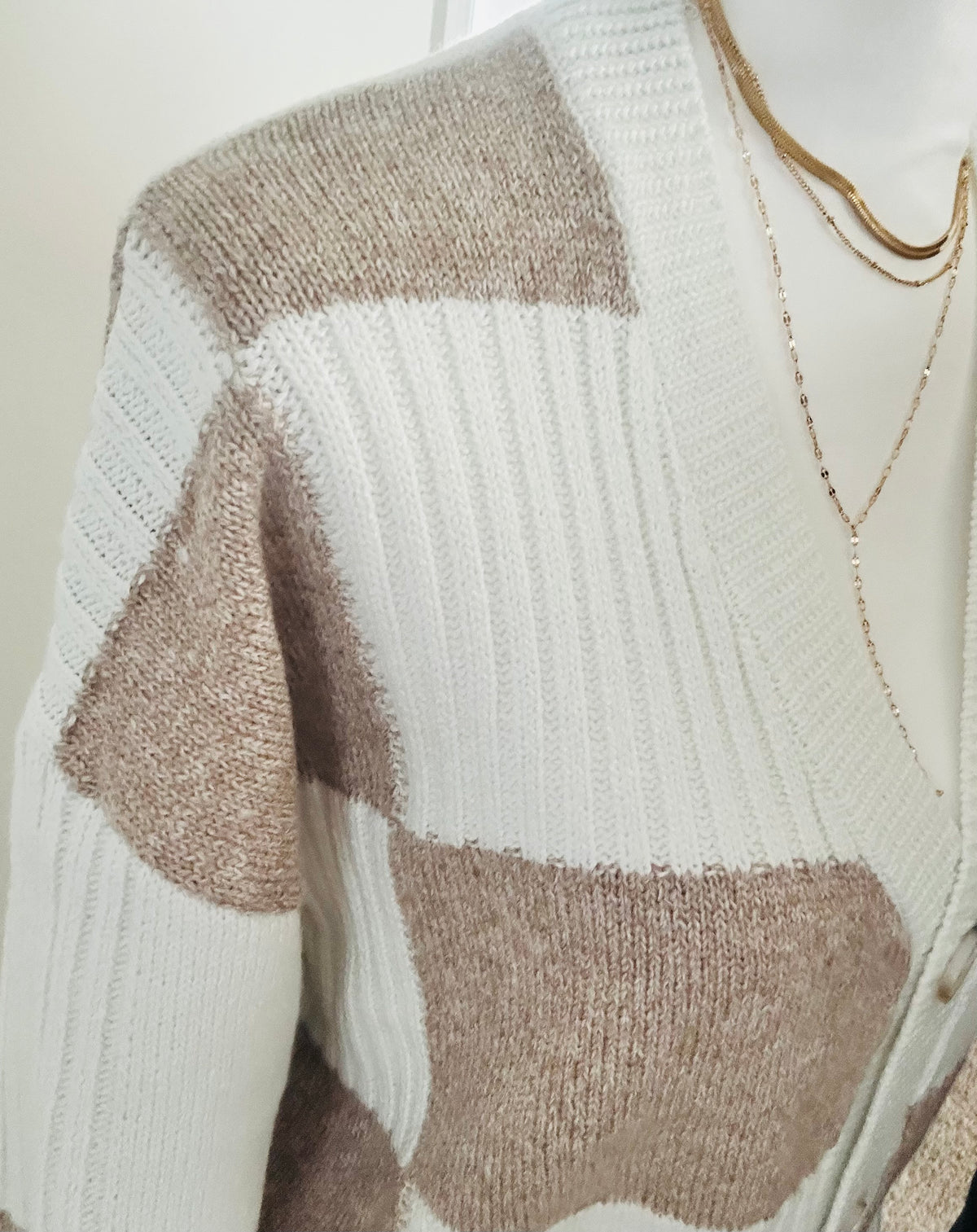 Sophia Checkerboard Cardigan