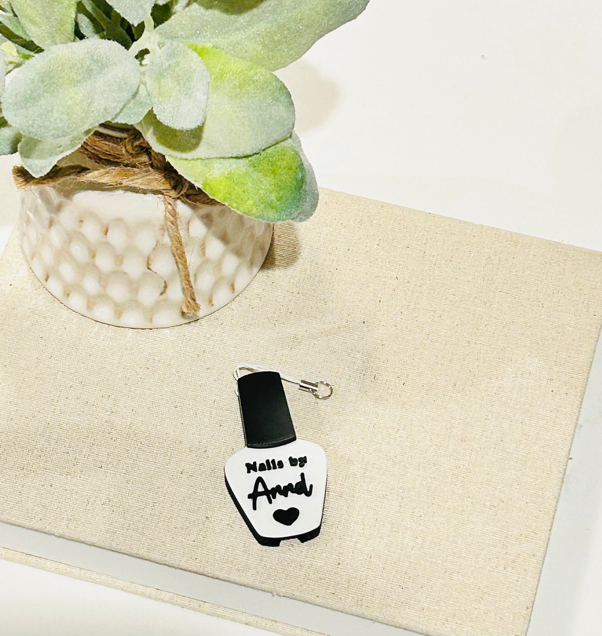 Custom Nail Polish Can Opener & NFC Keychain