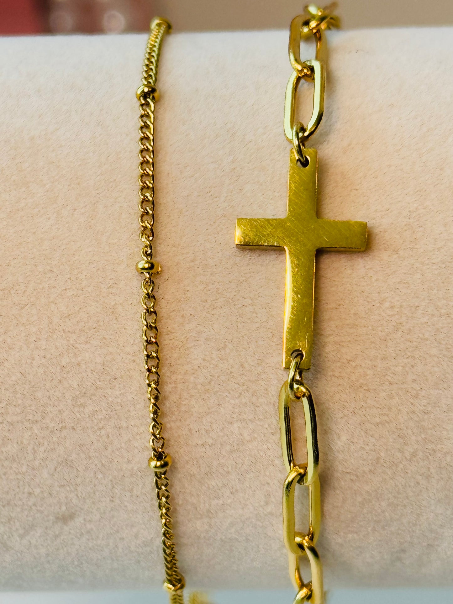 2 Piece Cross Bracelet