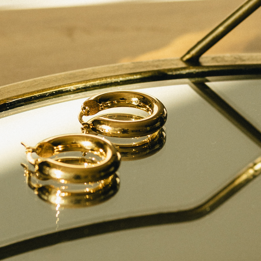 Golden Hour Chunky Huggie Hoops