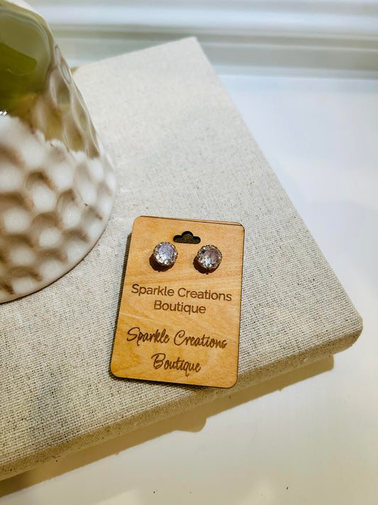 Custom wood earring holder